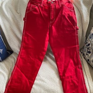 Red Dickies pants